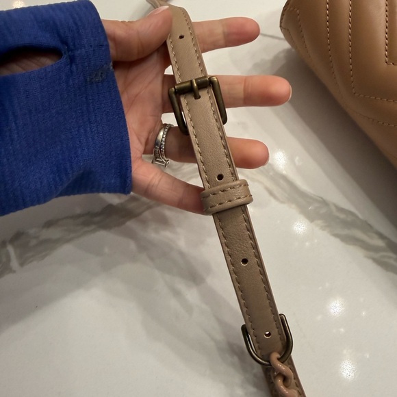 Gucci GG Marmont Matelassé Crossbody | 2 Straps | Chain & Canvas Leather - Picture 10 of 16